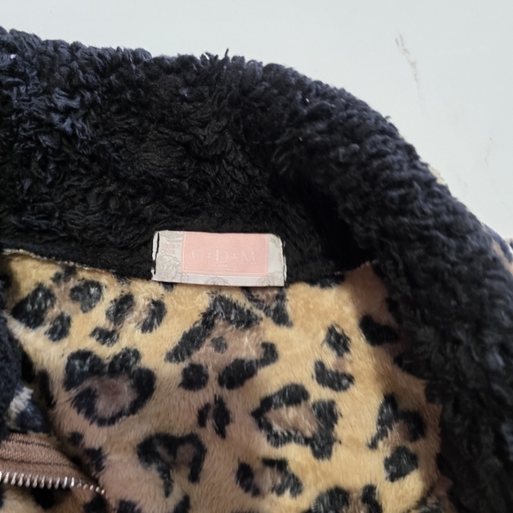 Leopard Pattern Fleece Jacket - Picture 1 of 2